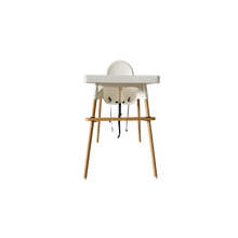 Load image into Gallery viewer, Bamboo Pre-Cut Vinyl Leg Wraps with Bamboo Footrest for IKEA Antilop Highchair