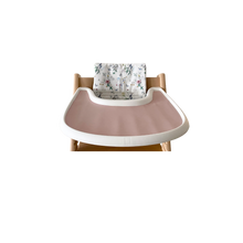 Load image into Gallery viewer, Cushion for Stokke Tripp Trapp Chair in Blooming Florals with Silicone Placemat in Dusty Rose