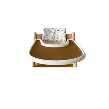 Load image into Gallery viewer, Cushion for Stokke Tripp Trapp Chair in Woodland Animals with Silicone Placemat in Ground Clay