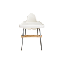 Load image into Gallery viewer, Bubs Playground Highchair Bamboo Footrest on IKEA Antilop Highchair