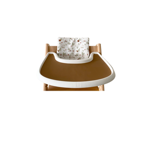 Cushion for Stokke Tripp Trapp Chair in Woodland Animals with Silicone Placemat in Ground Clay