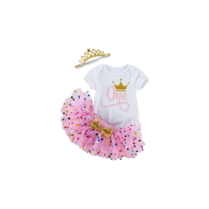 Baby girl first birthday 2025 outfit tutu