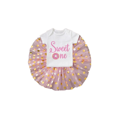 1st Birthday Outfit in Sweet One Doughnut