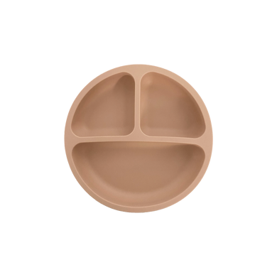 Silicone Suction Plate in Almond Tan from Bubs Playground and Bubs Eats