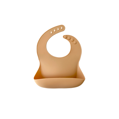 Silicone Bib in Apricot Sand from Bubs Playground and Bubs Eats
