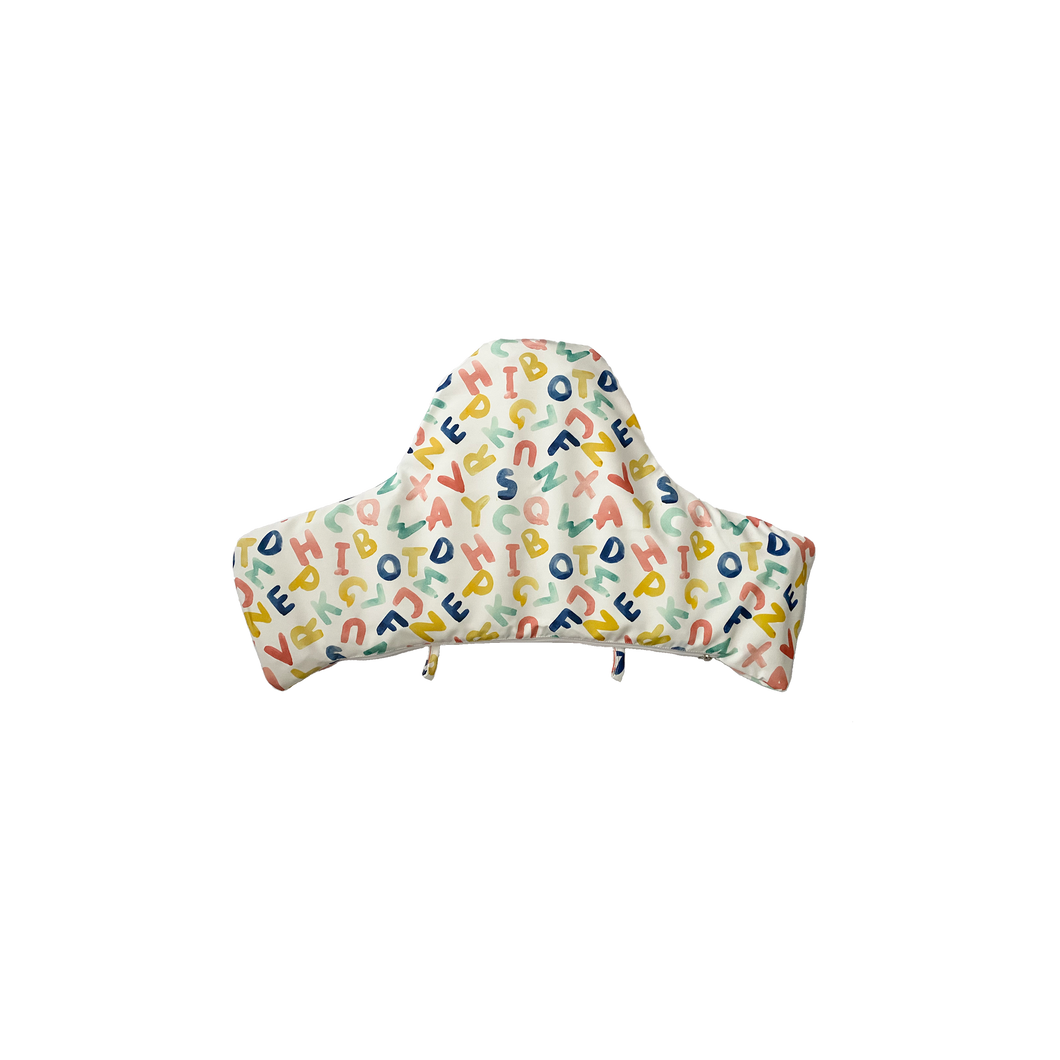 Bubs Playground exclusive design highchair cushion cover for IKEA Antilop Highchair supporting cushion in Capital Alphabet Letters
