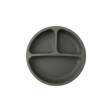 Silicone Suction Plate in Cloud Grey from Bubs Playground and Bubs Eats