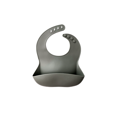 Silicone Bib in Cloud Grey from Bubs Playground and Bubs Eats