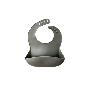 Silicone Bib in Cloud Grey from Bubs Playground and Bubs Eats