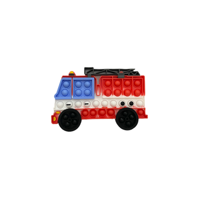 Bubble Pop It Sensory Fidget Red White Black Blue Fire Truck