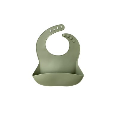 Silicone Bib in Forest Green from Bubs Playground and Bubs Eats