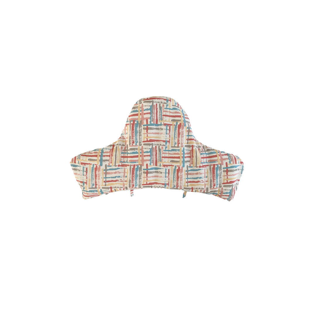 Bubs Playground exclusive design highchair cushion cover for IKEA Antilop Highchair supporting cushion in Modern Stripes multicolour