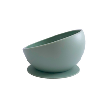 Load image into Gallery viewer, Silicone Suction Bowl &amp; Silicone Spoon in Ocean Blue from Bubs Playground and Bubs Eats
