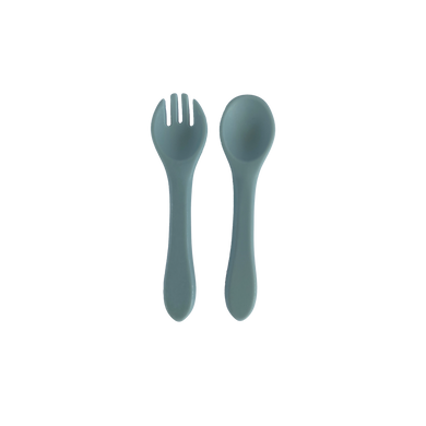Silicone Spoon and Fork Spork in Ocean Blue for Bubs Playground and Bubs Eats