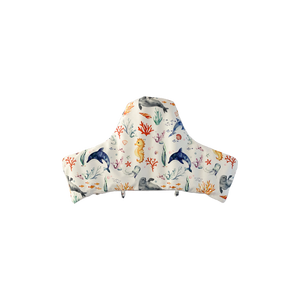 Bubs Playground exclusive design highchair cushion cover for IKEA Antilop Highchair supporting cushion in Sea Animals & under the sea