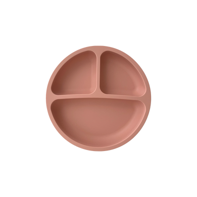 Silicone Suction Plate in Sunrise Pink from Bubs Playground and Bubs Eats
